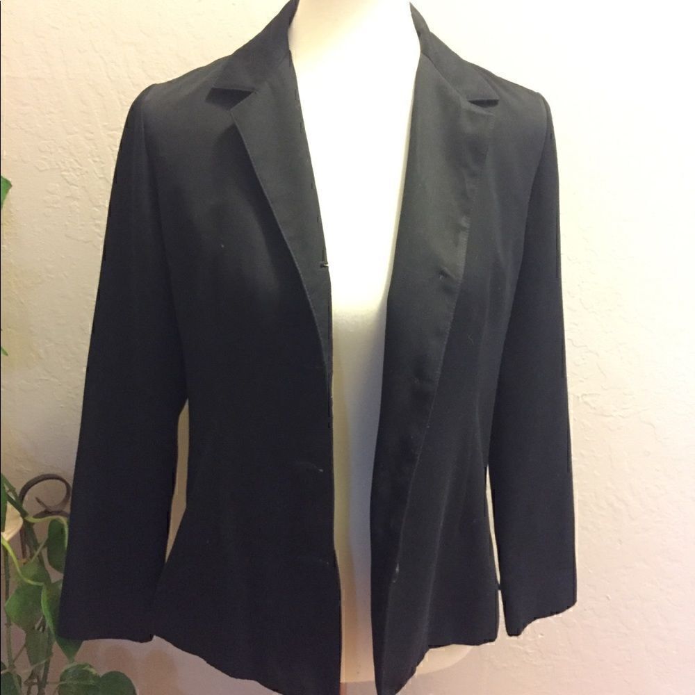 Liz Claiborne LizSport Petite Black Blazer Size P - Picture 6 of 8